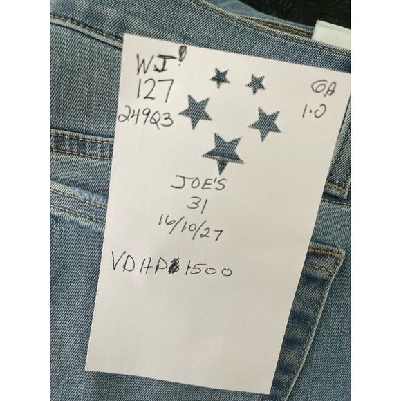 Joe's Jeans Women's 31 Straight Leg Distressed Light Wash Ankle - Picture 3 of 7